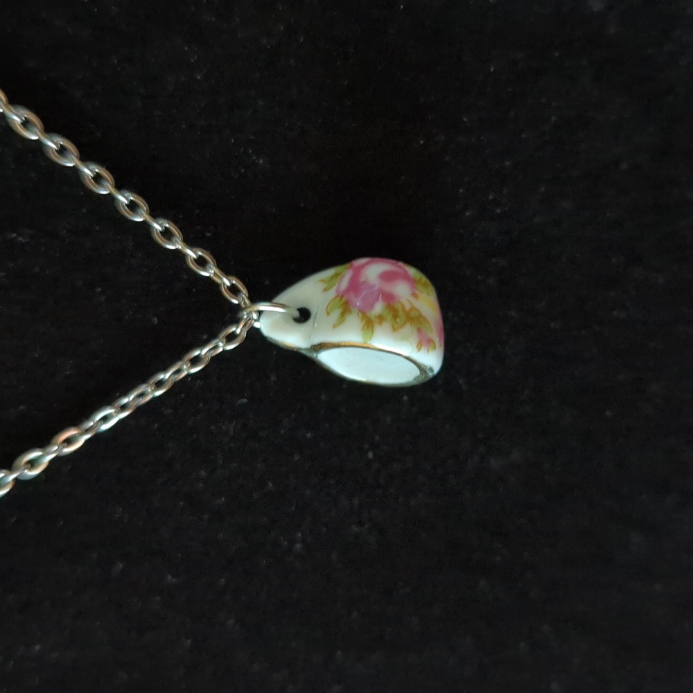 Tea Cup Necklace Handmade